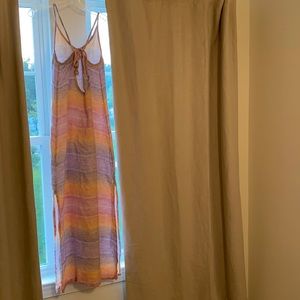 Maxi dress with a tie back and side slits- casual